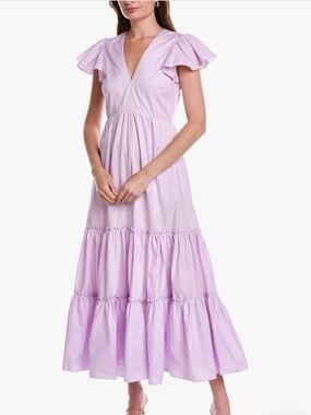 Sachin & Babi Paloma Side Slit Ruffle Tiered Maxi Dress
